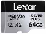 Lexar SILVER Plus MicroSDXC UHS-I/U3/A2/4K R205/W100 (V30) 64GB
