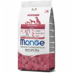 Monge All Breeds Adult Beef and Rice (jautiena) sausas maistas &scaron;unims
