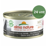 Almo Nature HFC Jelly Tuna&Squids &scaron;lapias maistas katėms 24x70g
