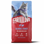CARNILOVE ACTIVE Cat Salmon & Turkey Large Breeds sausas pa&scaron;aras katėms, Svoris 6 kg