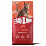 CARNILOVE ACTIVE Cat Beef & Venison Sterilised sausas pa&scaron;aras katėms, Svoris 6 kg