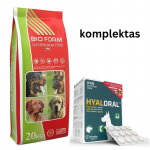 Hyaloral Giant N120 papildai sąnariams +Bio Form sausas pa&scaron;aras &scaron;unims 20kg