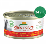 Almo Nature HFC Chicken&Shrimps &scaron;lapias maistas katėms 24x70g