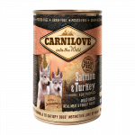 CarniLove Wild Meat Salmon & Turkey for Puppies konservai &scaron;unims iki 1 metų