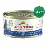 Almo Nature HFC Tuna&Clams &scaron;lapias maistas katėms 24x70g