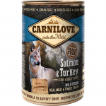 CarniLove Wild Meat Salmon & Turkey konservai &scaron;unims