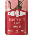 CARNILOVE Gravy Turkey enriched with Valerian NEW konservai katėms, Svoris 85 g