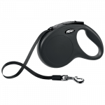 Flexi Classic M, iki 25kg 5m juostelinis automatinis pavadėlis &scaron;unims, Pakuotė Raudonas