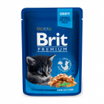 Brit Premium Chicken Chunks Kitten konservai kačiukams iki 1 metų, Svoris 100 g