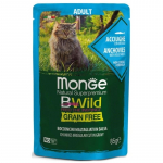 Monge BWild konservai katėms su ančiuviais ir daržovėmis padaže