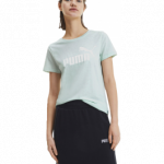Puma Palaidinė Ess+ Logo Heather Tee Green
