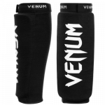 "Venum Kontact" blauzdų apsaugos be pėdos - juodos