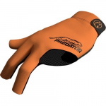 Billiard Glove, Predator Second Skin, 3-Finger, orange-black, to wear on left hand, L-XL