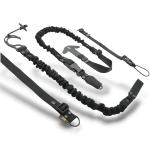 &Scaron;autuvo diržas RAGNAROK THOR Single-Point Shoulder Sling SET with Plate Carrier Attachment Black, HK Snap Hook