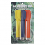 Strėlytės arbaletui plastikinės MK-AL6.5 įvairiaspalvės Plastic bolts 12 vnt. 6,5 inch