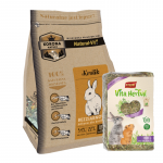 KORONA NATURY Natural-Vit triu&scaron;ių ėdalas 750g + VITAPOL &Scaron;ienas stambiems graužikams 800g