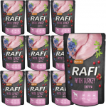 Rafi su kalakutiena &scaron;unims - paketėlis 10x300g (juoda pakuotė)