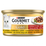 Purina Gourmet Gold vi&scaron;tiena ir kepenėlės padaže 85g