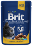 BRIT Cat vi&scaron;tiena ir kalakutiena 100g