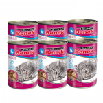 Super Benek CAT be grūdų gabaliukai su triu&scaron;iena padaže 6x415 g