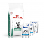 ROYAL CANIN Diabetic DS 46 3,5 kg + ENZO VET Hipoalerginiai produktai katėms su ėriena želė 3x100g