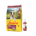 JOSERA Mini Adult Lamb 3 kg + LAB V La&scaron;i&scaron;ų aliejus &scaron;unims ir katėms 500ml