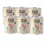 WILD FARM Pate Lamb 6x800g ėdalas &scaron;unims be glitimo