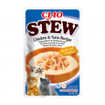 INABA Cat Ciao Stew - Kreminis vi&scaron;tienos ir tuno skonio ėdalas katėms 40g