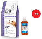 BRIT GF Veterinary Diets dog Gastrointestinal-Low Fat 12 kg + LAB V La&scaron;i&scaron;ų aliejus &scaron;unims ir katėms 500ml