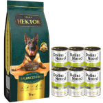 HEKTOR BALANCED Adult 15 kg + Dolina Noteci Premium žąsis su bulvėmis 6x400g