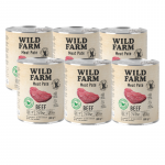 WILD FARM Pate Beef 6x800g ėdalas &scaron;unims be glitimo