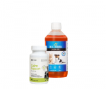 LAB V La&scaron;i&scaron;ų aliejus &scaron;unims ir katėms 500ml + LAB-V Calm Support - streso ir elgesio sutrikimų simptomų palaikymas 45 kapsulės