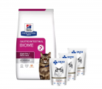 HILL'S PD Prescription Diet Feline Gastrointestinal Biome 1,5 kg + ENZO VET Žarnynas su ėriena padaže katėms 3x100g