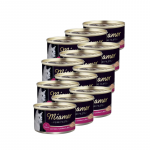 Miamor Feine Filets in jelly - drėgnas kačių ėdalas vi&scaron;tiena su kumpiu ir ryžiais 12x100g skardinė