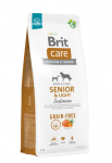 BRIT CARE Dog Grain-free Senior & Light Salmon 12 kg + STAIGMENA &Scaron;UNUI