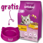WHISKAS Adult 14 kg - sausas kačių maistas su vi&scaron;tiena ir daržovėmis + KAČIŲ DUBENĖLIS NEMOKAMAI !!!