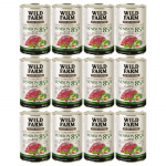 WILD FARM PURE MONO Elnienos, brokolių ir spanguolių 12x400 g vienos rū&scaron;ies baltymų &scaron;unų maistas