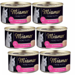 Miamor Feine Filets - drėgnas kačių ėdalas vi&scaron;tienos filė su ryžiais 6x100g skardinė