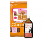 Versele Laga Classic ėriena ir ryžiai 20 kg + Lab-V 100% la&scaron;i&scaron;ų aliejus įvairaus amžiaus &scaron;unims ir katėms 500ml &scaron;alto spaudimo