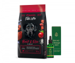 FITMIN For Life Beef & Rice 12 kg + LAB-V Omega 3 ir 6 riebalų rūg&scaron;tys bendrai &scaron;unų ir kačių sveikatos, kailio ir odos būklei gerinti 100ml