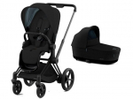 Universalus vežimėlis Cybex Priam V4 Plus Stardust Black/Matt 2in1