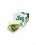 Lipnūs lapeliai STICK&acute;N, FSC, 76 &times; 76 mm, 600 lapelių, įvairių pastelinių spalvų