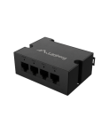 Lanberg | Switch PoE Extender 1xIn 3xOut Fast Ethernet Din Rail at 30W metal clips | DIN-FE4-AT-30W
