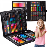 PIE&Scaron;IMO RINKINYS PLASTIKINIAME LAGAMINĖLYJE 150 DALIŲ, JUODA