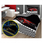 Vaiki&scaron;kos fluorescencinės patalynės komplektas su dvipusiu ra&scaron;tu CAR