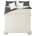 Dvipusė lovatiesė DIAMANTE DARK GREY CREAM (220X240cm)