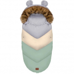 Vaiki&scaron;kas miegmai&scaron;is vežimėliui TEDDY PRO (pilkas žalias)