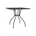 Sodo stalas, antracito, 80x80x72,5cm, plienas, tinklelis