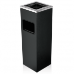 Lauko &scaron;iuk&scaron;liadėžė su pelenine 60x20 cm (juoda)