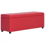 Suoliukas - daiktadėžė dirbtinės odos 118 cm ilgio (raudona)
